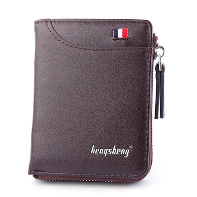 Carteira Masculina de Couro Tyler Romenzi RZ486, compacta e elegante, ideal para documentos, cartões e uso diário com estilo moderno.