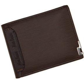 Carteira Masculina de Couro PU Wyatt Romenzi RZ480 – Design elegante, compacta, ideal para organizar documentos, cartões e CNH com estilo.