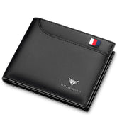 Carteira Masculina Romenzi William Polo RZ489 com couro legítimo, RFID, design elegante e compartimentos para cartões, CNH e documentos pessoais.