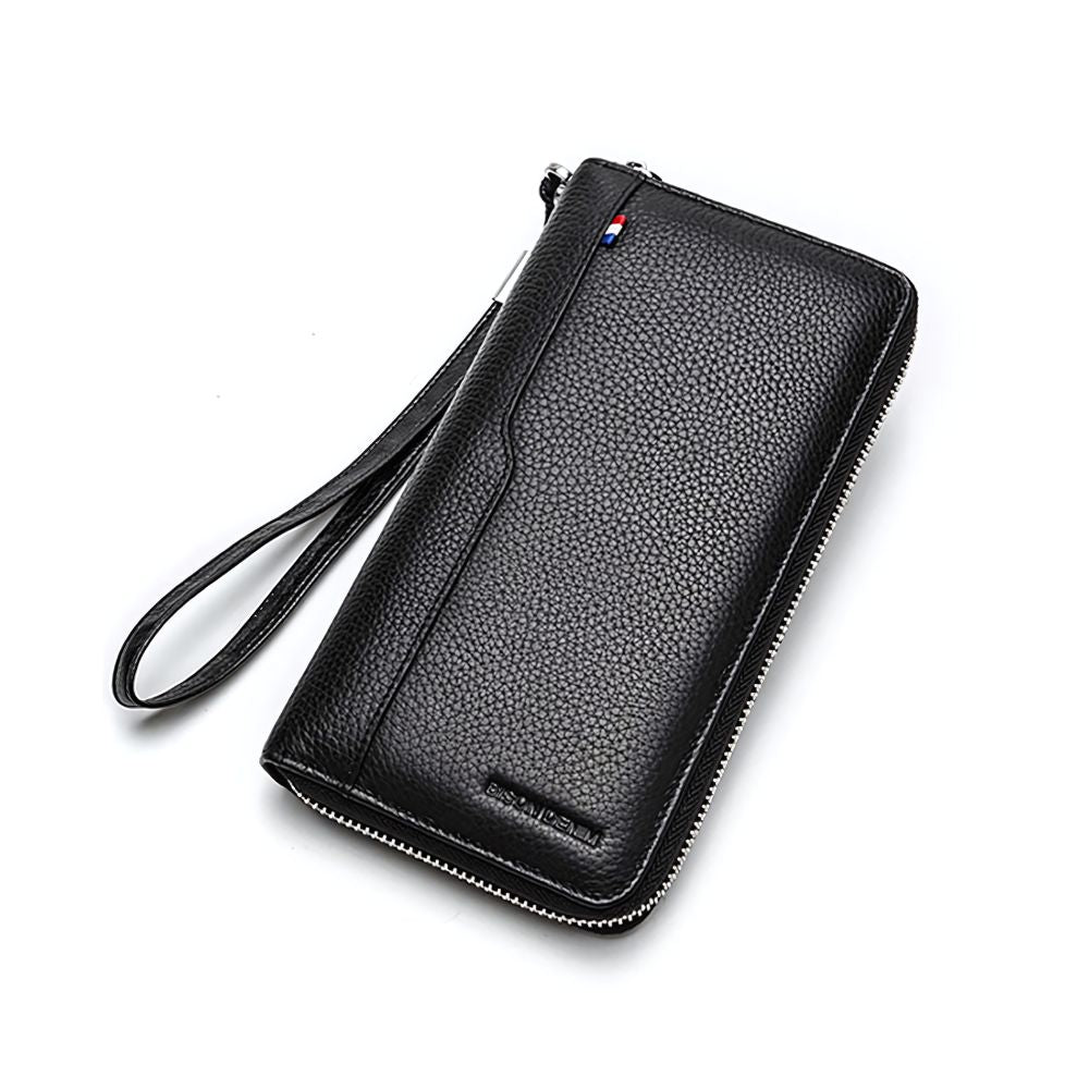Carteira Masculina Safepocket Romenzi RZ488 com RFID, couro legítimo e design porta-passaporte para cartões, CNH e documentos essenciais.
