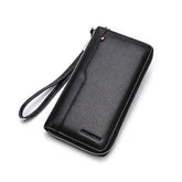 Carteira Masculina Safepocket Romenzi RZ488 com RFID, couro legítimo e design porta-passaporte para cartões, CNH e documentos essenciais.