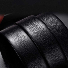 Cinto Masculino de Couro Romenzi RZ342 com fivela automática de metal e ajuste prático em couro PU.