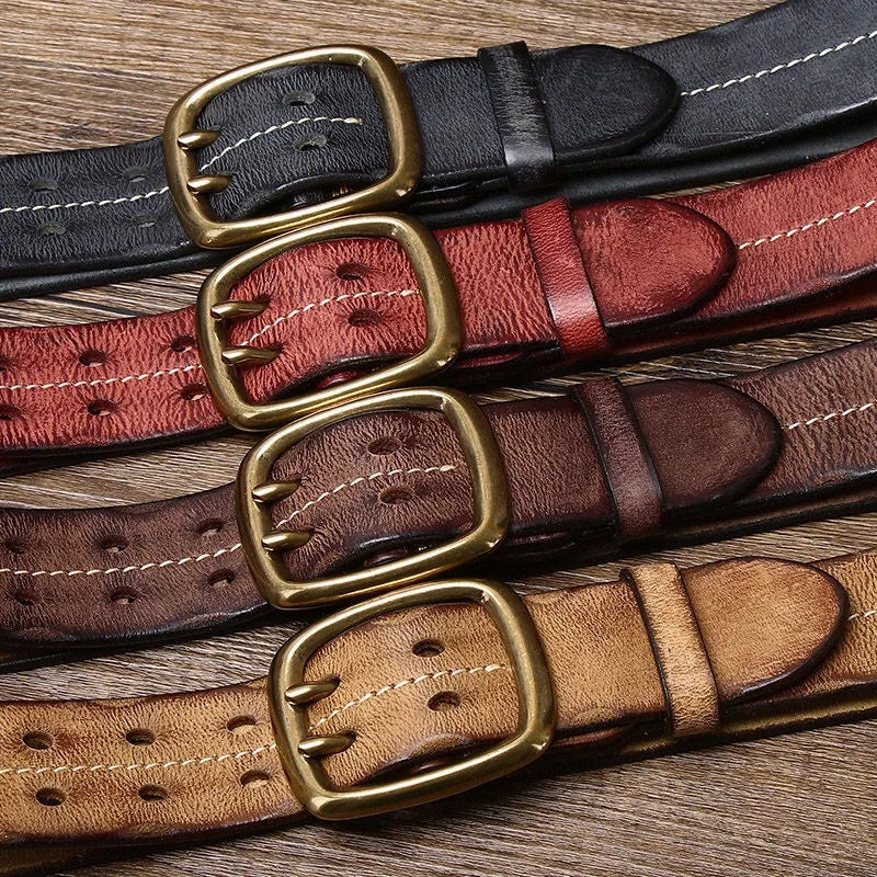 Cinto Masculino de Couro Artesanal Romenzi RZ458 feito à mão com couro legítimo, ideal para looks sofisticados e duráveis.