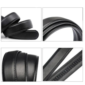Cinto Masculino de Couro Luxury Romenzi RZ338 nas cor preto com acabamento refinado e design elegante para looks sociais e casuais.
