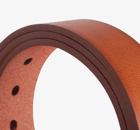 Cinto Masculino Megan Romenzi RZ340 em couro ecológico nas cores preto, caramelo e marrom com fecho durável e visual elegante.