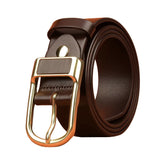 Cinto Masculino de Couro Romenzi Argos RZ469 com fivela metálica imponente e acabamento premium para homens que valorizam autenticidade e elegância