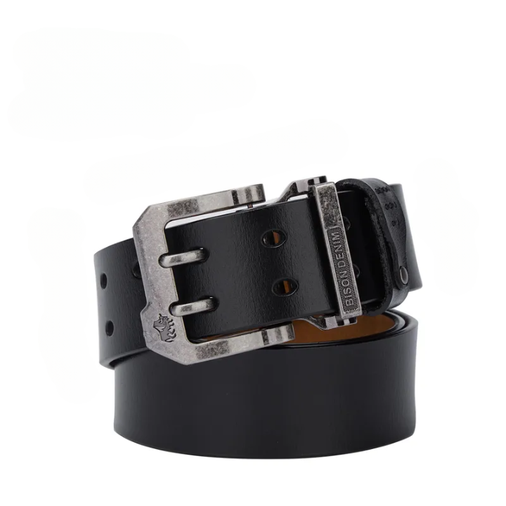 Cinto Masculino de Couro Romenzi Bison RZ472 com couro legítimo e visual discreto. Ideal para trajes sociais e casuais com sofisticação.