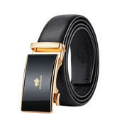 Cinto Masculino de Couro Romenzi Bison RZ476 com fivela estilo bison e acabamento refinado, acessório elegante para diversas ocasiões