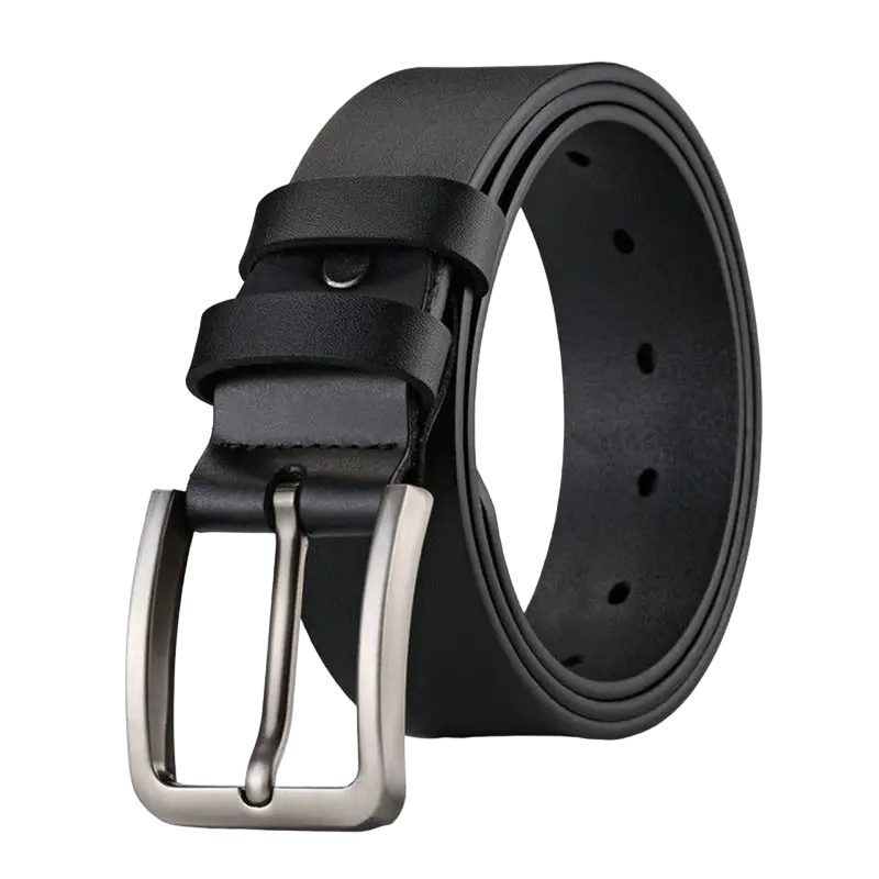 Cinto Masculino Couro Romenzi Casual RZ464 com acabamento elegante e design versátil, ideal para compor looks autênticos com sofisticação.