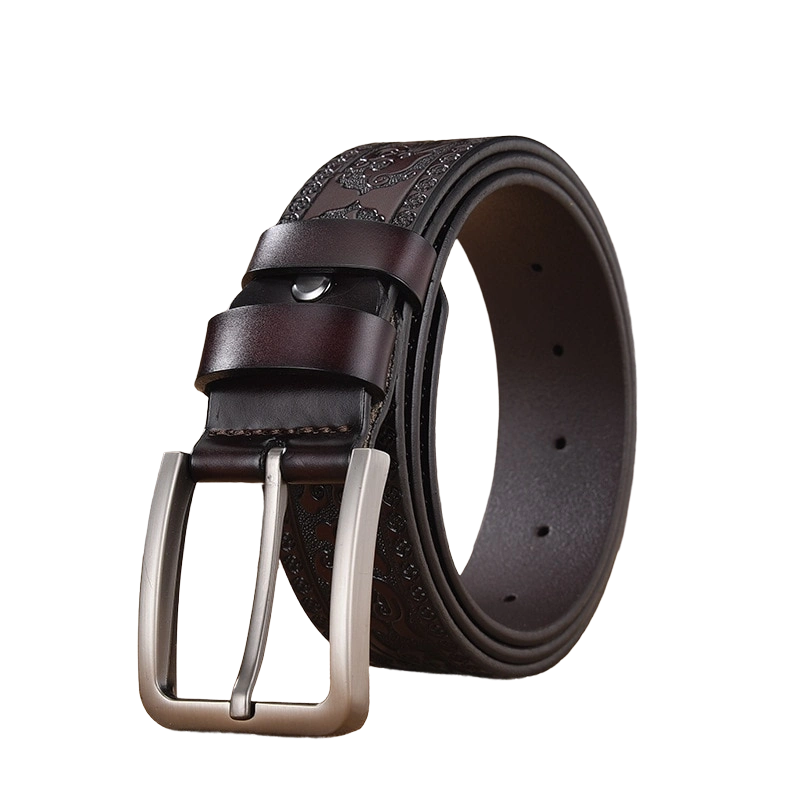 Cinto Masculino Couro Romenzi Orion RZ465 com visual elegante, couro legítimo e toque clássico para compor produções sociais e casuais com sofisticação.