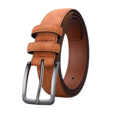 Cinto Masculino de Couro Romenzi Vigor RZ461 feito à mão em couro legítimo, estilo retrô, ideal para looks clássicos com toque refinado.