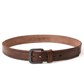 Cinto Masculino de Couro Romenzi Vintage Royal RZ468 com fivela metálica robusta, design clássico e acabamento elegante para visuais refinados