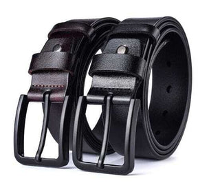 Cinto Masculino de Couro Royal Romenzi RZ341 nas cores preto e marrom com acabamento premium e design elegante para uso casual ou formal.