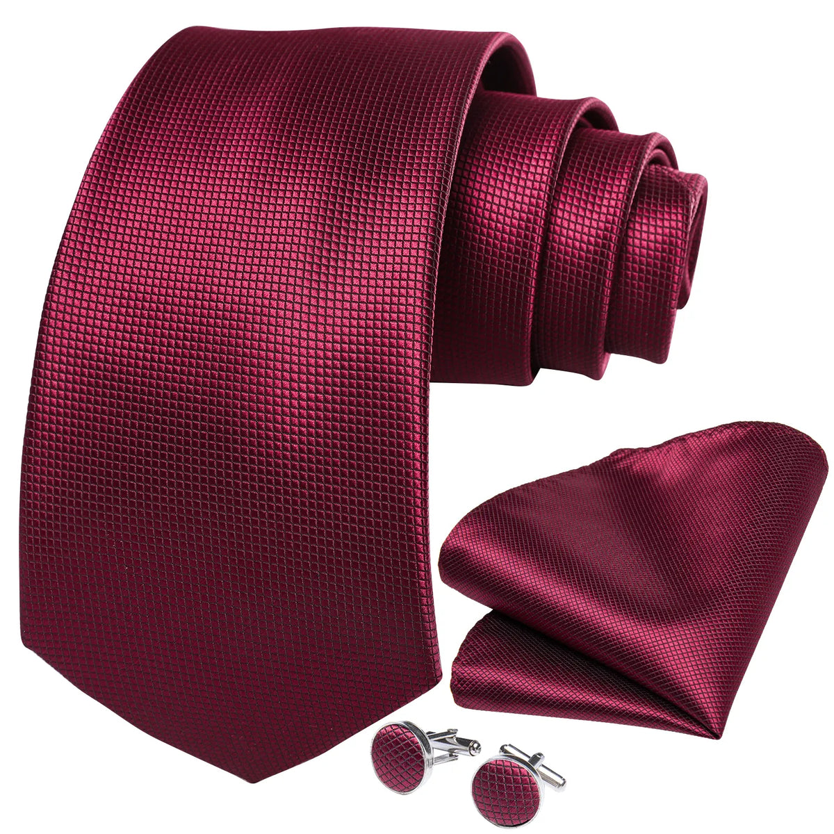 Gravata Romenzi Fortuna RZ451 com conjunto de broche e anel. Estilo refinado, toque acetinado e visual impactante para o homem moderno