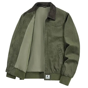 Jaqueta Bomber Vintage Masculina Romenzi RZ319 com estilo retrô, interior forrado e tecido resistente. Elegância e conforto para uso diário e especial.