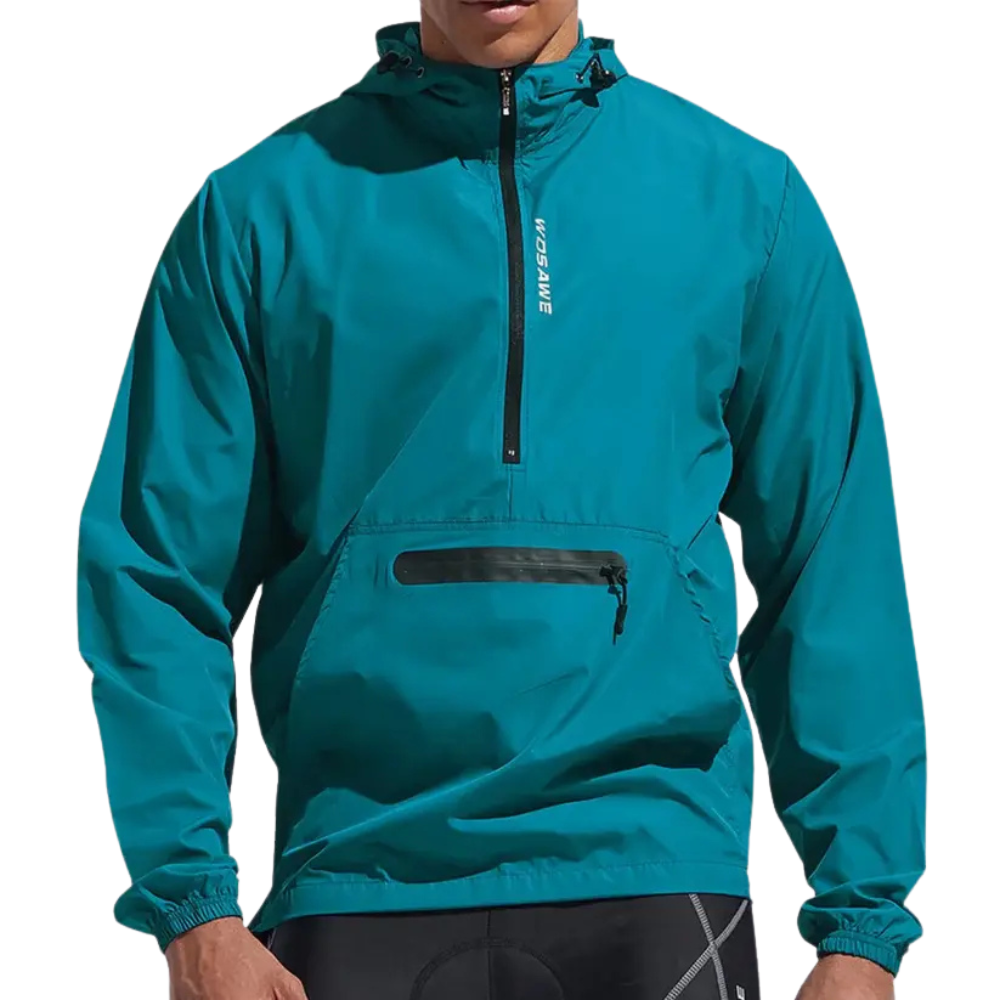 Jaqueta Corta Vento Masculina Aero Romenzi RZ236, impermeável e refletiva, design moderno e proteção climática.