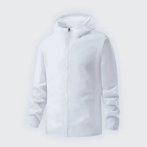 Jaqueta Corta Vento Masculina Romenzi Running RZ249 com design moderno, proteção UV, capuz ajustável e conforto em todas as condições climáticas.