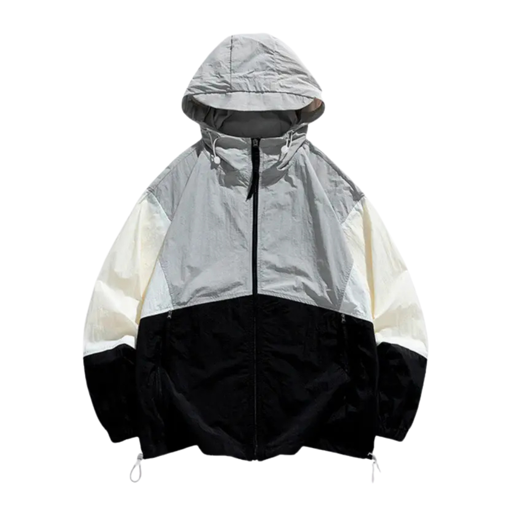 Jaqueta Corta Vento Masculina Romenzi RZ237, design funcional, proteção contra chuva e vento para atividades ao ar livre.