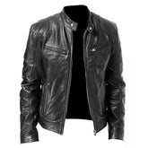 Jaqueta de Couro Masculina Racer Romenzi RZ163, design moderno, conforto e sofisticação em couro premium.