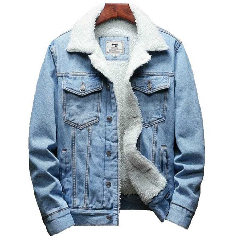 Jaqueta Jeans Masculina Forrada em Lã Romenzi RZ162 com forro em lã, estilo elegante e conforto para o inverno.