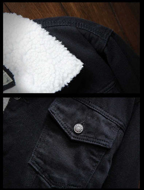 Jaqueta Jeans Masculina Forrada em Lã Romenzi RZ162 com forro em lã, estilo elegante e conforto para o inverno.
