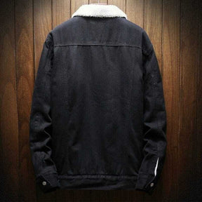 Jaqueta Jeans Masculina Forrada em Lã Romenzi RZ162 com forro em lã, estilo elegante e conforto para o inverno.