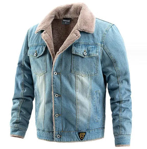 Jaqueta Jeans Masculina Forrada Romenzi RZ233, design refinado, interior forrado, conforto e estilo para homens modernos.