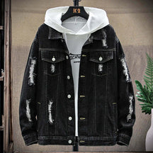 Jaqueta Jeans Masculina Romenzi StreetWear RZ235, design urbano moderno, confortável e com acabamentos de alta qualidade.