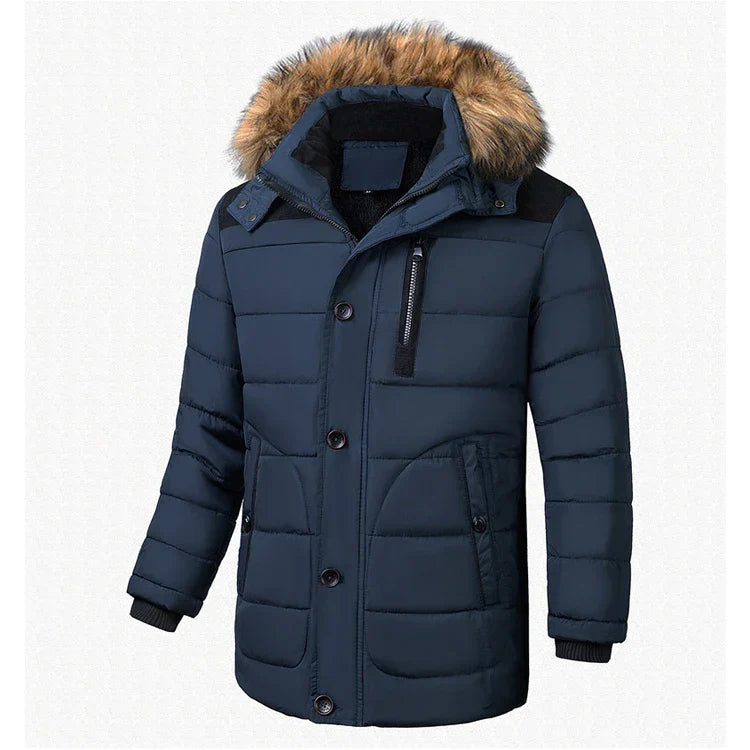 Jaqueta Masculina Acolchoada Romenzi Berlim RZ227 com design sofisticado e acabamento impecável, ideal para dias frios.