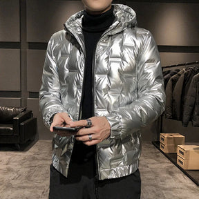 Jaqueta Masculina Bolha Acolchoada Romenzi RZ142 com isolamento térmico, resistente à água e vento, design moderno, ideal para proteção e estilo no inverno.