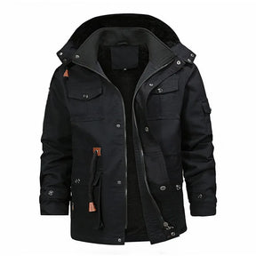 Jaqueta Masculina Cargo Stiff Romenzi RZ212 com forro acolchoado, design resistente e zíper durável. Elegância e funcionalidade para dias frios.