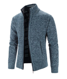 Jaqueta Masculina Casual Crochet Romenzi RZ219 com forro acolchoado, zíper durável e ajuste confortável, ideal para aquecimento e estilo em dias frios.
