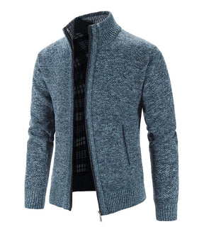 Jaqueta Masculina Casual Crochet Romenzi RZ219 com forro acolchoado, zíper durável e ajuste confortável, ideal para aquecimento e estilo em dias frios.