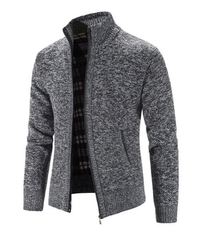 Jaqueta Masculina Casual Crochet Romenzi RZ219 com forro acolchoado, zíper durável e ajuste confortável, ideal para aquecimento e estilo em dias frios.