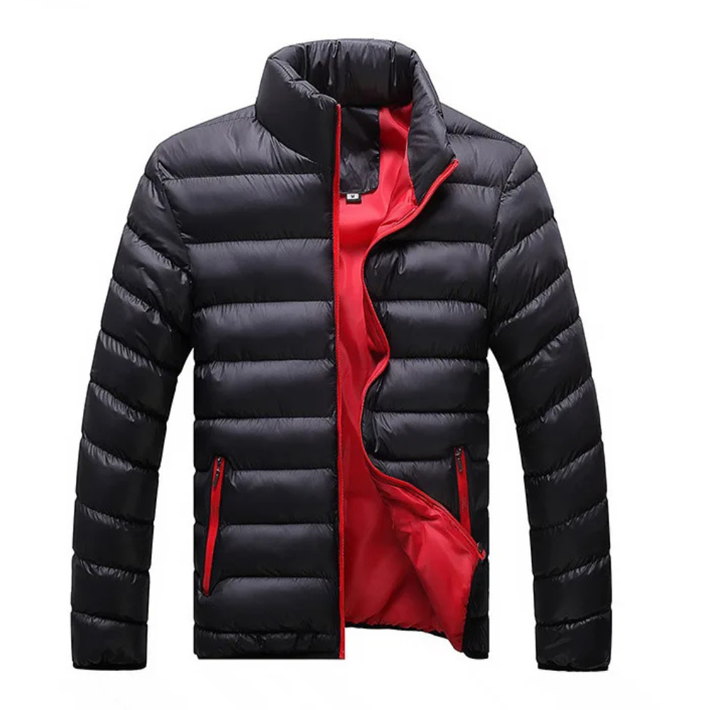 Jaqueta Masculina Casual Puffer Romenzi RZ202 com forro acolchoado, zíper resistente e proteção ideal contra o frio.