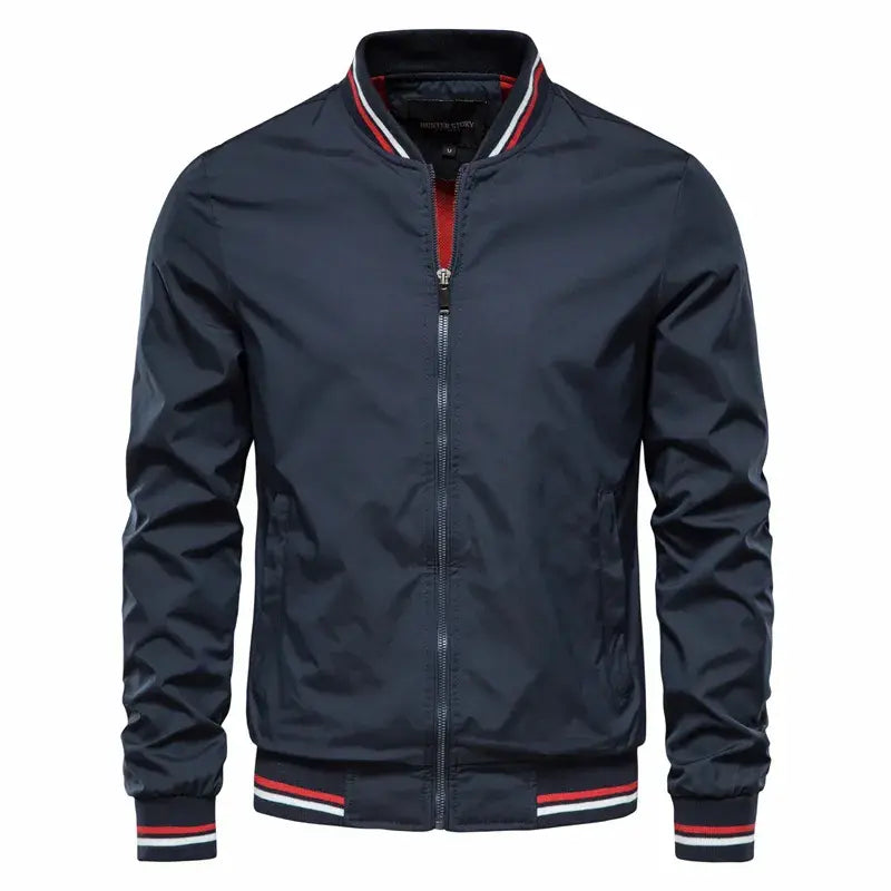 Jaqueta Masculina Casual Romenzi RZ146 com design moderno, caimento refinado e tecido resistente, ideal para conforto e estilo em qualquer ocasião.
