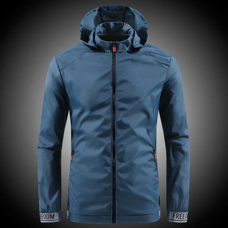 Jaqueta Masculina Corta Vento Impermeável Romenzi RZ182, proteção contra chuva e vento com estilo e leveza.