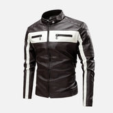 Jaqueta Masculina de Couro Original Romenzi RZ158 confeccionada em couro premium, com costuras reforçadas e design clássico e versátil.