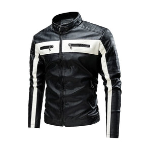 Jaqueta Masculina de Couro Original Romenzi RZ158 confeccionada em couro premium, com costuras reforçadas e design clássico e versátil.