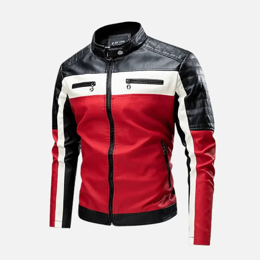 Jaqueta Masculina de Couro Original Romenzi RZ158 confeccionada em couro premium, com costuras reforçadas e design clássico e versátil.