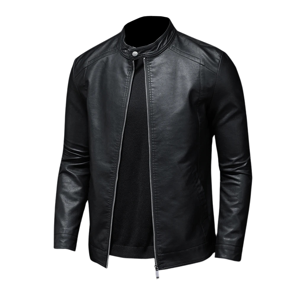 Jaqueta Masculina de Couro Romenzi Classic RZ117 - couro genuíno, design exclusivo, conforto, resistência e durabilidade premium.