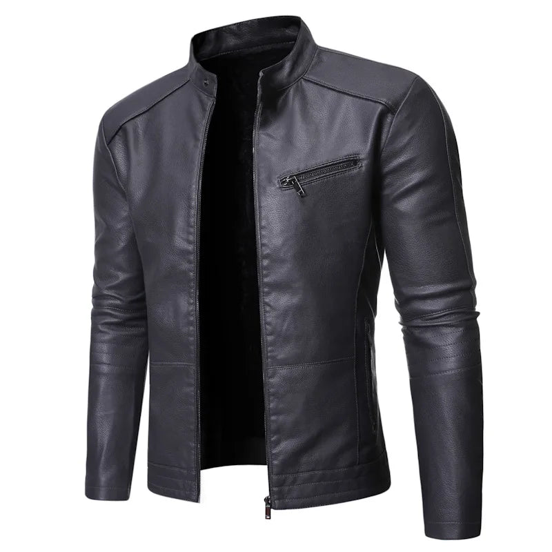 Jaqueta Masculina de Couro Romenzi RZ120 com design contemporâneo, conforto e durabilidade