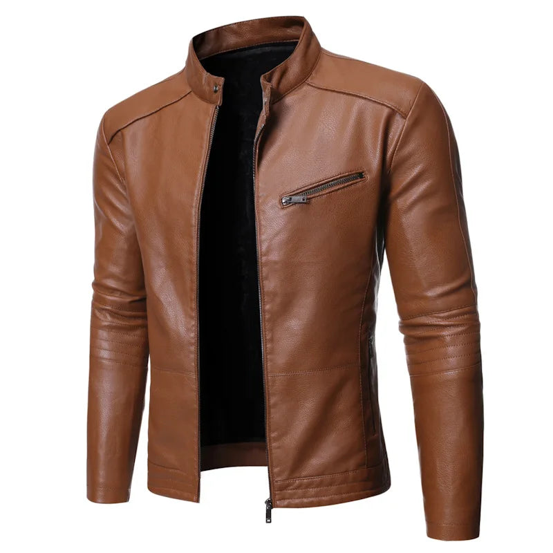 Jaqueta Masculina de Couro Romenzi RZ120 com design contemporâneo, conforto e durabilidade