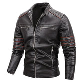 Jaqueta Masculina de Couro Romenzi RZ130 feita em couro premium, com design moderno e interior macio, perfeita para estilo e durabilidade.