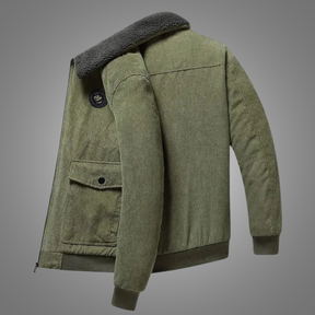 Jaqueta Masculina de Veludo Romenzi RZ203, possui um design elegante, forro acolchoado para excelente isolamento térmico e máximo conforto.