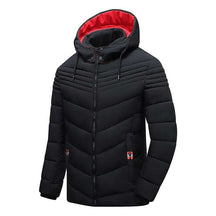 Jaqueta Masculina Forrada Snow Romenzi RZ201 com forro acolchoado, capuz removível e proteção contra frio e chuva.
