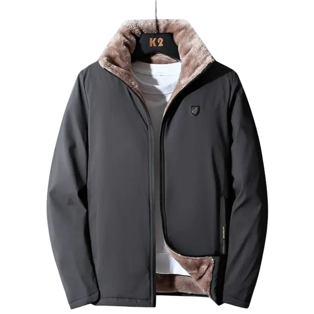Jaqueta Masculina Inverno Elegance Romenzi RZ217 com forro acolchoado, ajuste confortável e zíper durável, perfeita para proteção e estilo em dias frios.