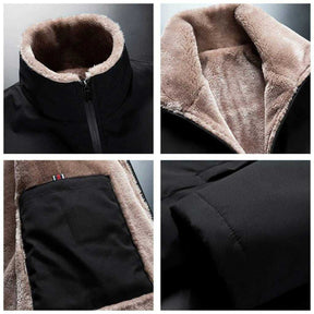Jaqueta Masculina Inverno Elegance Romenzi RZ217 com forro acolchoado, ajuste confortável e zíper durável, perfeita para proteção e estilo em dias frios.