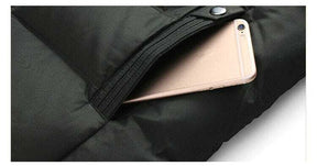 Jaqueta Masculina Inverno Warmcover Romenzi RZ025 com design sofisticado, tecido térmico, capuz removível e ajuste ergonômico para o inverno.