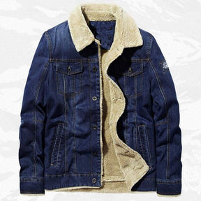 Jaqueta Masculina Jeans American Romenzi RZ191 em tecido acolchoado, design moderno e resistente.